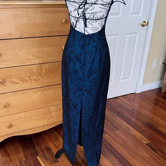 Elegant Blue evening wedding guest Dress gown - Picture 4 of 9